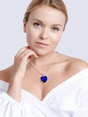 Preciosa Moderna ogrlica Modro srce s češkim kristalom 2025 68