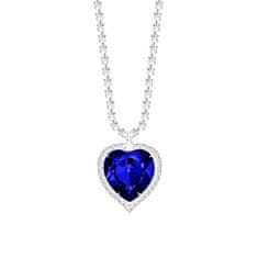 Preciosa Moderna ogrlica Modro srce s češkim kristalom 2025 68