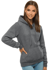 Ozonee Damen-Kapuzenpullover Claro anthrazit M