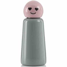 shumee LL-steklenička 300 ml. sivo/roza srce, kegljač Mini