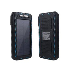 shumee Solarna prenosna baterija z vžigalnikom in LED svetilko, 10000 mAh