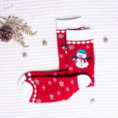Božične nogavice Snowman rdeča vel. 39-42