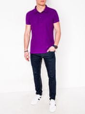 OMBRE Moška basic polo majica Sheer vijolična S