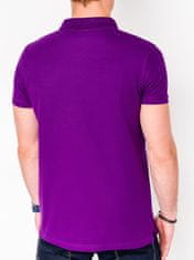 OMBRE Moška basic polo majica Sheer vijolična S