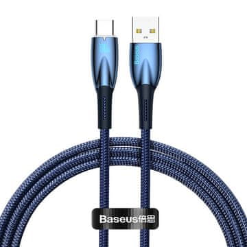 BASEUS Kabel USB na USB-C Glimmer, 100 W, 1 m (modri)