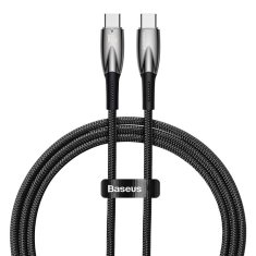 BASEUS Kabel USB-C na USB-C Glimmer, 100 W, 1 m (črn)