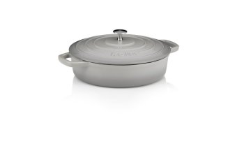 Kela Kela KL-12611 Litoželezna posoda s pokrovom Calido 28 cm svetlo siva
