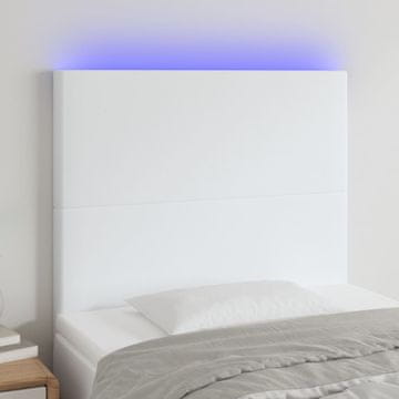 Vidaxl vidaXL Vzglavje postelje belo 100x5x118/128 cm umetno usnje