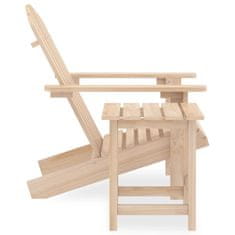 Vidaxl Vrtni stol Adirondack z mizo trden les jelke siv