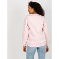 Ex moda Ženski pulover z oversize potiskom MYRTIE svetlo roza EM-BL-617-3.15P_392557 Univerzalni
