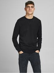 Jack&Jones Moški pulover JJEBASIC Regular Fit 12181903 Black (Velikost S)