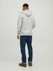Jack&Jones Moški pulover JJELOGO Regular Fit 12210824 Light Grey Melange (Velikost S)