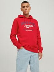 Jack&Jones Moški pulover JJELOGO Regular Fit 12210824 True Red (Velikost M)