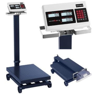 BE Skladiščna tehtnica SBS-PF-600/100 LCD s kolesi do 600 kg