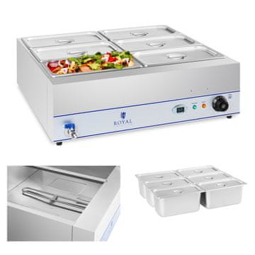 Royal Catering Bemar vodni grelnik s pipo 6 x GN 1/3 2000 W 230 V Royal Catering