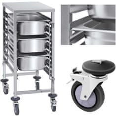 shumee Gostinski transportni voziček za 7x posod GN1/1, nosilnost do 50kg