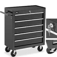 MSW Delavniški voziček mobilna omara za orodje z ročajem 5 predalov