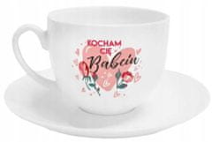 shumee Babičin dan, skodelica s krožnikom, Ljubim te 220 ml