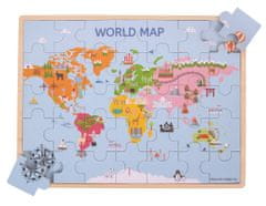 Bigjigs Toys Lesena sestavljanka Zemljevid sveta