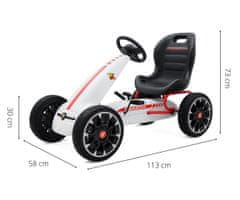 shumee Milly Mally Abarth Beli pedalni gokart