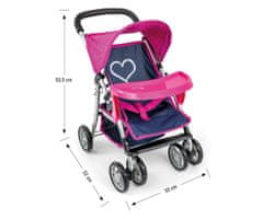 MILLY MALLY Kate Prestige Navy otroški voziček za lutke