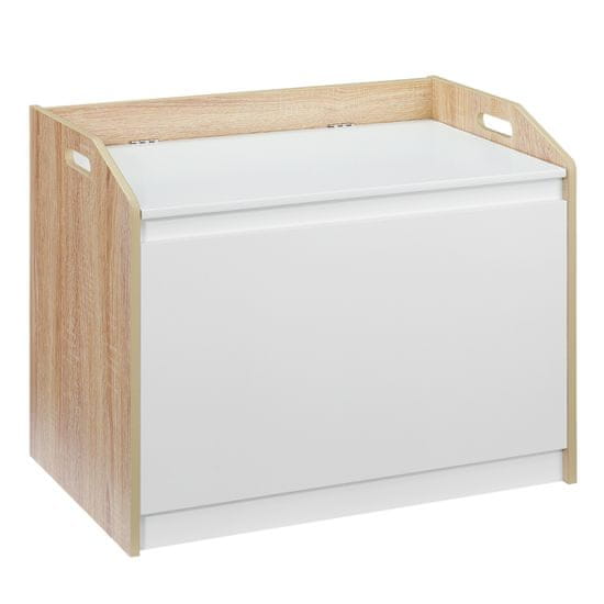 HOMCOM Sodobna lesena skrinja, bela klop za shranjevanje za dom in spalnico, z naslonom
62,4 x 40 x 51,5 cm