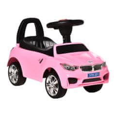 HOMCOM HOMCOM Otroški avto za vožnjo z volanom, žarometi in integrirano glasbo, starost 18-36 mesecev, 63,5 × 28 × 36 cm, roza