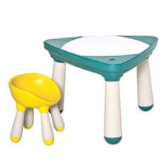 HOMCOM Otroška miza s stolom in predali za shranjevanje, izobraževalna igra, starost 2-5 let, nestrupena ABS in PP, rumena in
Zelena