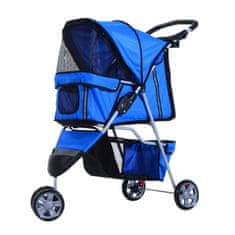 PAWHUT zložljiv voziček za pse
modri 75 x 45 x 97cm
