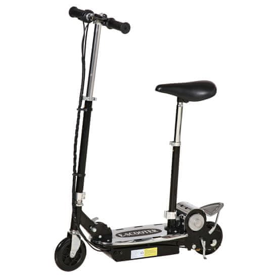 HOMCOM zložljivi električni skuter s sedlom, 2 kolesi in nastavljivim krmilom, za otroke od 7 do 12 let,
81,5 x 38 x 94 cm, črn