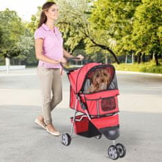 PAWHUT zložljiv voziček za pse rdeč
75 x 45 x 97cm