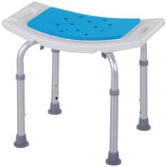 HOMCOM kopalniški stolček za tuširanje iz aluminijeve
zlitine in nedrseče plastike, nastavljiva višina 6 stopenj
39-51 cm