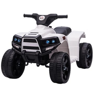 HOMCOM HOMCOM Otroški električni štirikolesnik ATV 6V z žarometi in rogom, hitrost 3 km/h, starost 18-36 mesecev, 65 × 40 × 43 cm, črno-bel