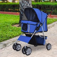 PAWHUT Zložljiv voziček za pse Pet Cart Pram Blue
75x45x97cm