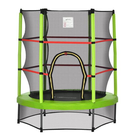HOMCOM Trampolin
Φ 1 4 0 x 1 6 0 A c
m za otroke od 3 let z varnostno
mrežo, trampolin z
Bungee vrvicami Največja obremenitev 45 kg