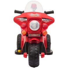 HOMCOM HOMCOM 6V električni motocikel za otroke od 18 do 36 mesecev s tremi velikimi kolesi, lučmi in realističnimi zvoki, rdeč, 80x35x52cm