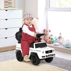 HOMCOM Otroški avto za potiskanje, vozilo za vožnjo, otroški
voziček s streho Mercedes - Benz G350 Bela