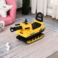 HOMCOM otroški tank s topom za streljanje z žogo in
predalom za shranjevanje, vozne igrače za otroke od 3 do 3 let, 68 cm x 24 cm x 41,5 cm, rumena barva