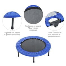 HOMCOM zložljivi trampolin fitnes preproga vrt φ101.5 x 27cm