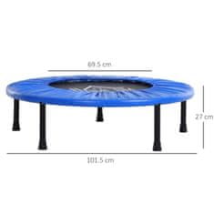 HOMCOM zložljivi trampolin fitnes preproga vrt φ101.5 x 27cm