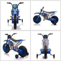 HOMCOM HOMCOM Električno cross kolo za otroke 3-5 let, 12V akumulator in snemljiva kolesa, 106,5x51,5x68 cm, modro