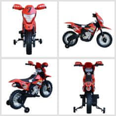 HOMCOM HOMCOM Električno motorno kolo za otroke od 3 do 3 let, motorna igrača 109 × 52,2 × 70,5 cm, rdeča