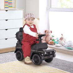 HOMCOM Otroški avto za potiskanje, vozilo za vožnjo, voziček z baldahinom Mercedes- Benz G350 Black