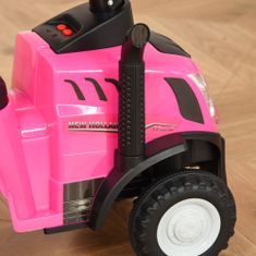 HOMCOM Otroški traktor s prikolico, grabljami in lopato,
izobraževalna
igrača za otroke od 12 do 36 mesecev, 91x29x44cm, roza