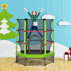 HOMCOM Trampolin
Φ 1 4 0 x 1 6 0 A c
m za otroke od 3 let z varnostno
mrežo, trampolin z
Bungee vrvicami Največja obremenitev 45 kg
