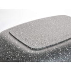 Banquet Pekač GRANITE z neprijemljivo prevleko 32,5 x 21 x 11 cm, 5,7 l, s steklenim pokrovom, komplet 2