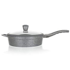 Banquet Globoka ponev z neprijemljivo površino in razpršenim dnom GRANITE 28 cm, pokrov