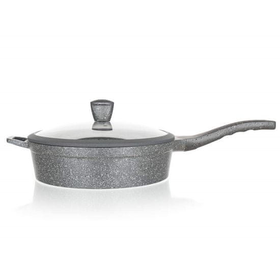 Banquet Globoka ponev z neprijemljivo površino in razpršenim dnom GRANITE 28 cm, pokrov