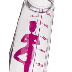 Banquet Steklenica iz tritana YOGA New 750 ml, roza, komplet 6 kosov
