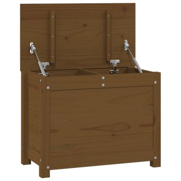 Vidaxl Škatla za shranjevanje rjava 60x32x45,5 cm trdna borovina